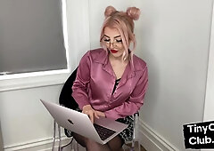 Cute bae in glasses commeting small dick