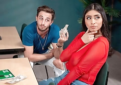 Latina with massive natural tits Violet Myers fucked in the classroom