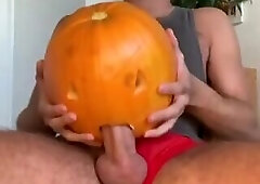 BonjourAxxel fucks a pumpkin