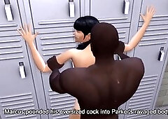 Submissive gets gangbanged in jail