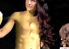 Two TS fuck make up artist and squirt