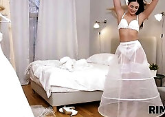 RIM4K. Leane Lace licks butt of her groom in advance of the wedding