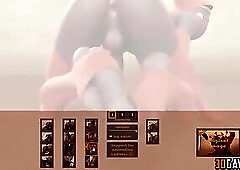 3D gay Egyptian hero used by cocks and toys