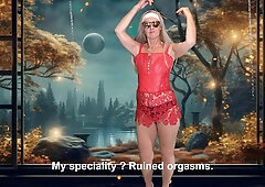 Even with his balls crushed, my sissy manages to cum