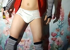 Gay knee high socks, urinate, gay shame