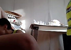 Passionate sex of three cop girls