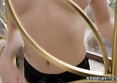 Blonde in lingerie wants anal in sexy lingerie