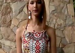 Skinny Beauty Gets Big Load