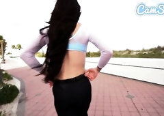 Sexually excited mother I'd like to fuck Masturbates In The Back Of A Car On Her Way To Gym