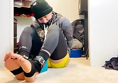 Bondage- Barefoot Boy Bound And Gagged In Closet! #6