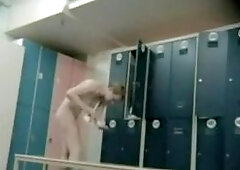 Tender amateur doll is alone on dressing room movie