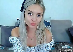 Shy Blonde Wildly Fucks Her Tight Hole