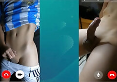 Players from opposing teams privately hook up on movie call to jerk after the derby