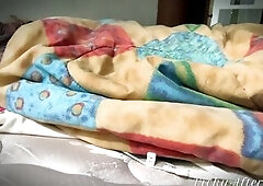 Vickys shaking loud moaning orgasm beneath blankets