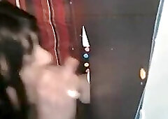 SUCKING HOT CUT COCK AT GLORYHOLE