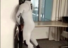 Wetsuit Hump on Dummy Window