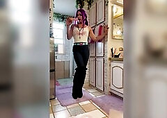 Purple Haired Hooptie Hoe Cums Another time