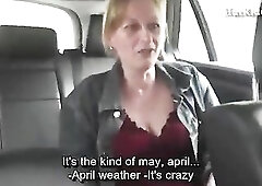 Breasty czech mother I'd like to fuck screws hard with excited taxi driver