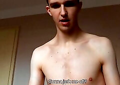 European young twink sucking dick in the bed