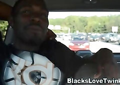 Analized amateur blows fat black cock