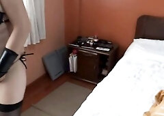 After having banged me, my lover slips his dong over my boobs