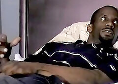 Dark-hued Iceberg plays with his monster dick before letting loose