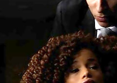 Curly-haired ebony with tight pussy Cecilia Lion fucked so sweet