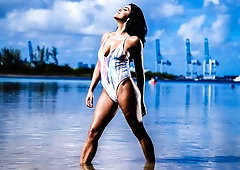 Gorgeous brunette hottie Mia Martinez looks nice with a dick inside her ass