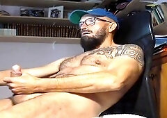 Solo, big dick, inked