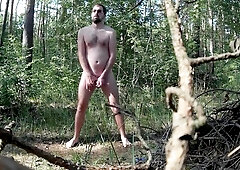 Caught masturbating in the woods 2