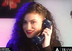 Trans actress Shiri Allwood slips into co star Lydia Ebony between takes and shows her kinky side when this babe wishes to lick her toes and armpits L