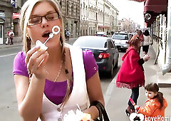 Cutie at the playground is great at sucking
