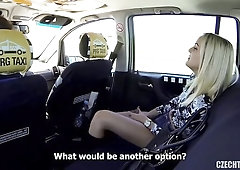 Awesome angel blonde gives a professional blowjob on the knees