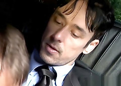 Muscular manager giving head