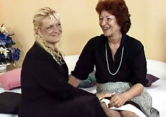 Lesbian Grandma Fucks Big Breasted Blonde step mommy With Strapon