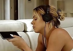 Chilling by the pool and taking a dick deep inside