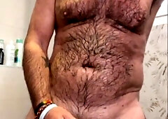Dad douche time. Empting my sack for my men. Spunk shot and a supreme jerk.