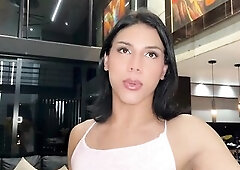 alluring real estate agent, shows me a Penthouse that's for sale with her delightsome voice and body. This babe shows the place to her 1st client