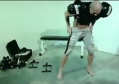 Beefy Bodybuilder Bound And Tickled - Frank The Tank