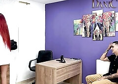 SEXOLOGIST BANGS A PATIENT IN HER OFFICE WITH A TANTALY DOLL