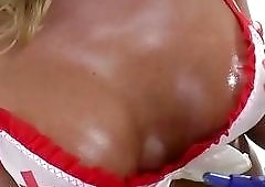 Ebony hunk has steamy fuck session with shemale Sienna Grace