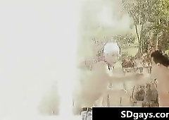 Sexy latin gay couple Felipe and Tony in extreme outdoor sex