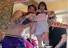 Introduction: Cutest Height Difference Huge 155CM VS 206CM - Sex Notebook - 3P with 2 Tattooed Foreign Jocks Hong Kong Oriental with White