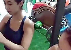 Shy college student 18 year old with a big ass doesnt go to class and goes to her boyfriends house