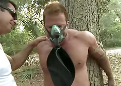 Taking his breath away with his muscular torso