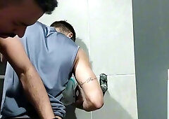 the dude was looking at me during teaching, I took him to the shower and put him to breastfeed