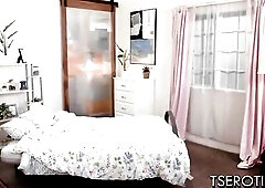 Ella Hollywood and Izzy Wilde are 2 pleasing shemale angels who are hungry for some twat so they hook up with Adira Allure and take turns screwing her