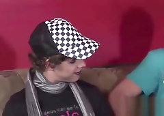 Three emo dudes are having fun together