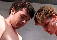 Amateur twinks enjoying big cock bareback action with no condoms