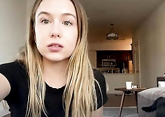 cute angel floods her apartment with her squirt